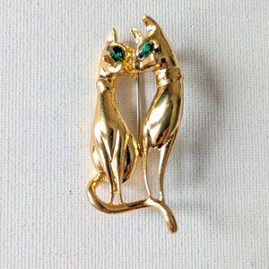 1980's Vintage Siamese Cat Brooch